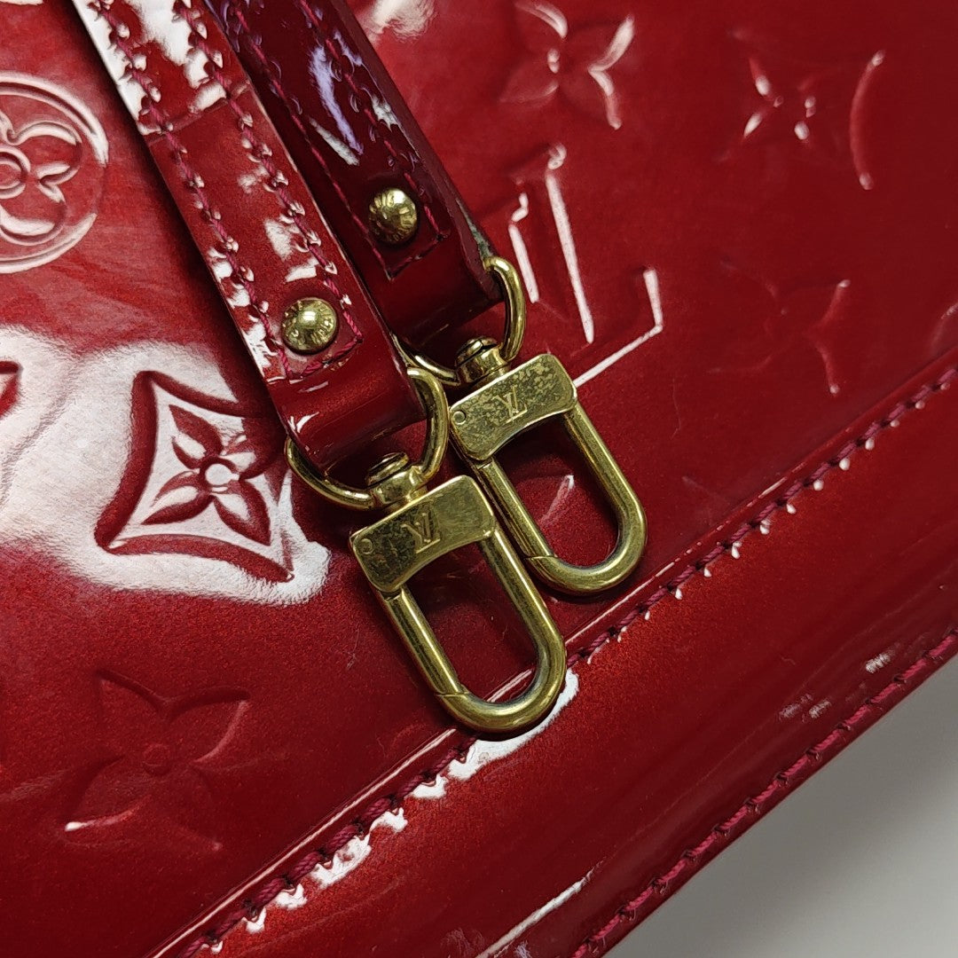 ALMA BB Monogram Patent Leather Red