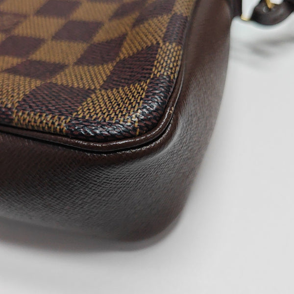 TROUSSE MAKE UP Damier Ebene Coated Canvas Brown