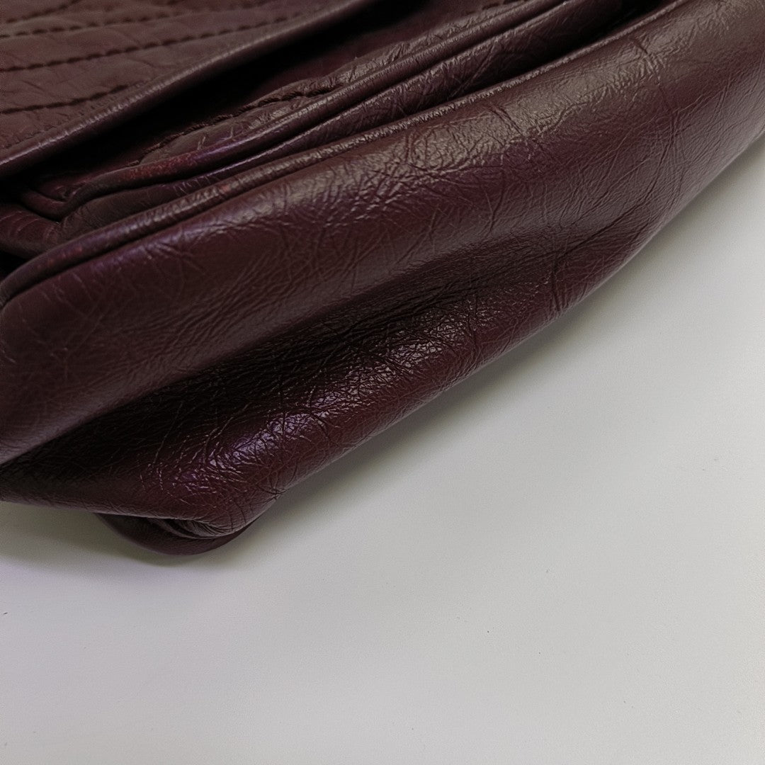 NIKI Medium Chevron Calfskin Red