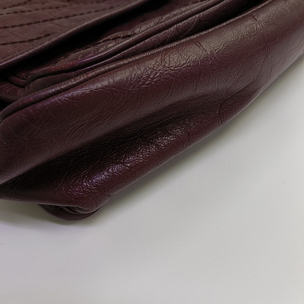 NIKI Medium Chevron Calfskin Red