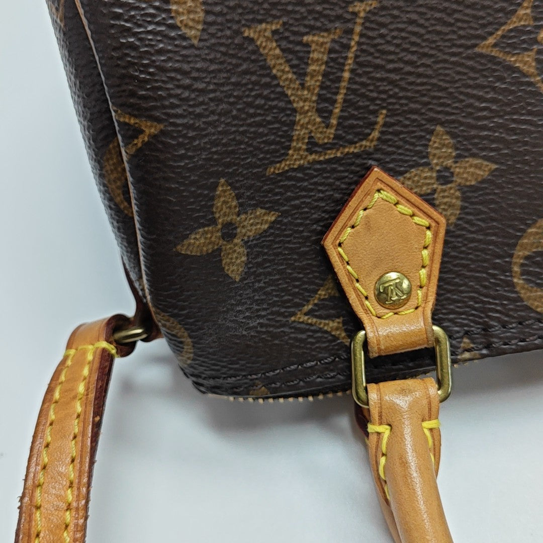 SPEEDY Nano Monogram Coated Canvas Brown