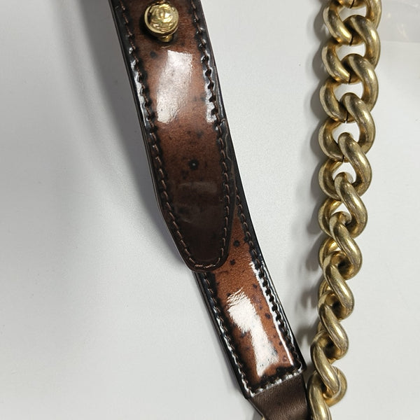 BOY CHANEL Medium Quilted Patent Leather Brown
