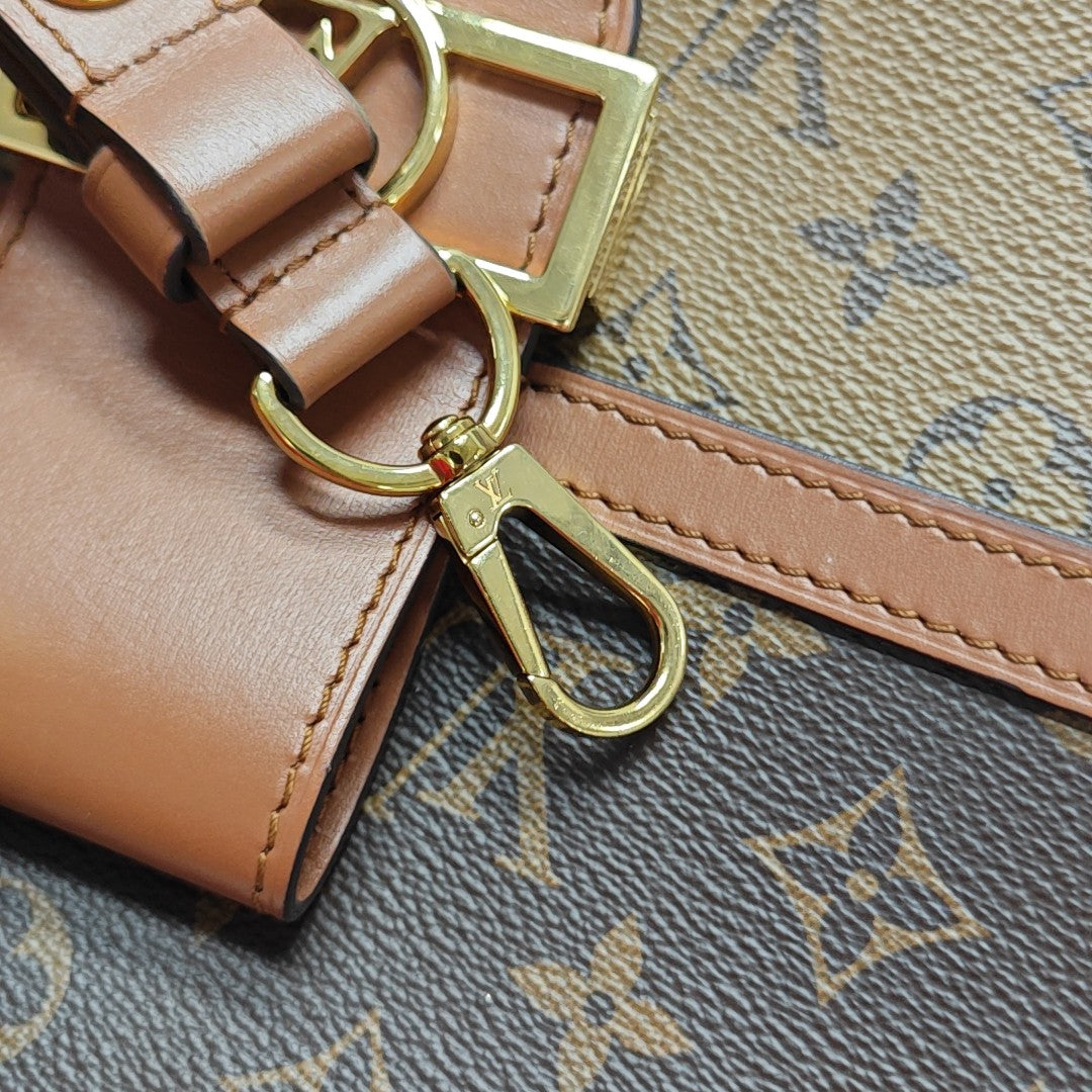 DAUPHINE MM Monogram Coated Canvas Brown