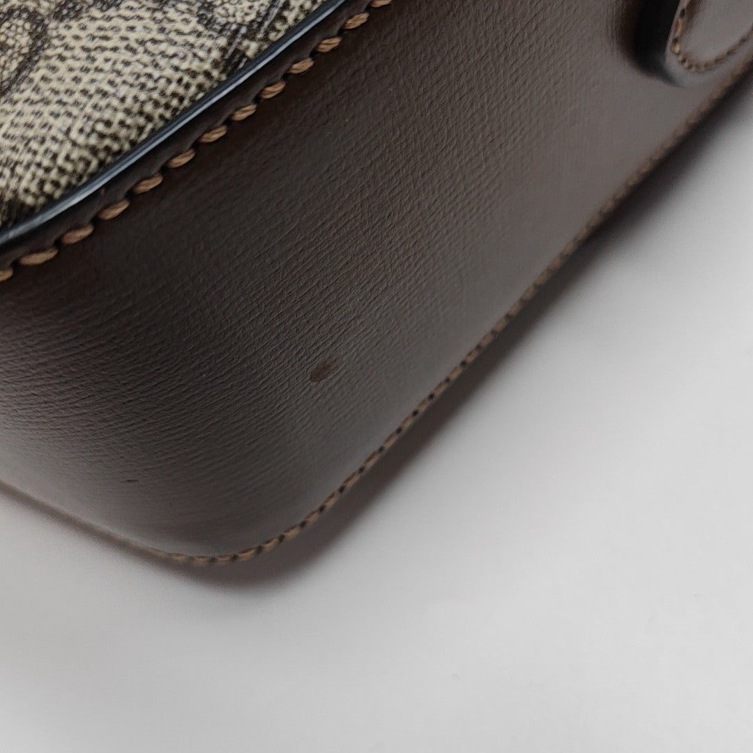Monogram Coated Canvas Shoulder Bag Beige