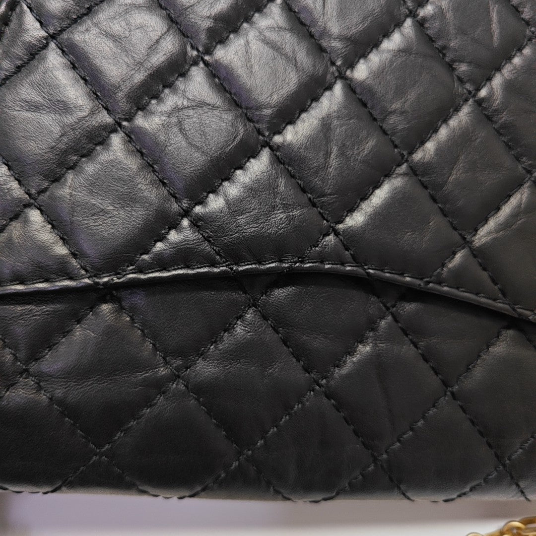 2.55 225 (small) Quilted Calfskin Black