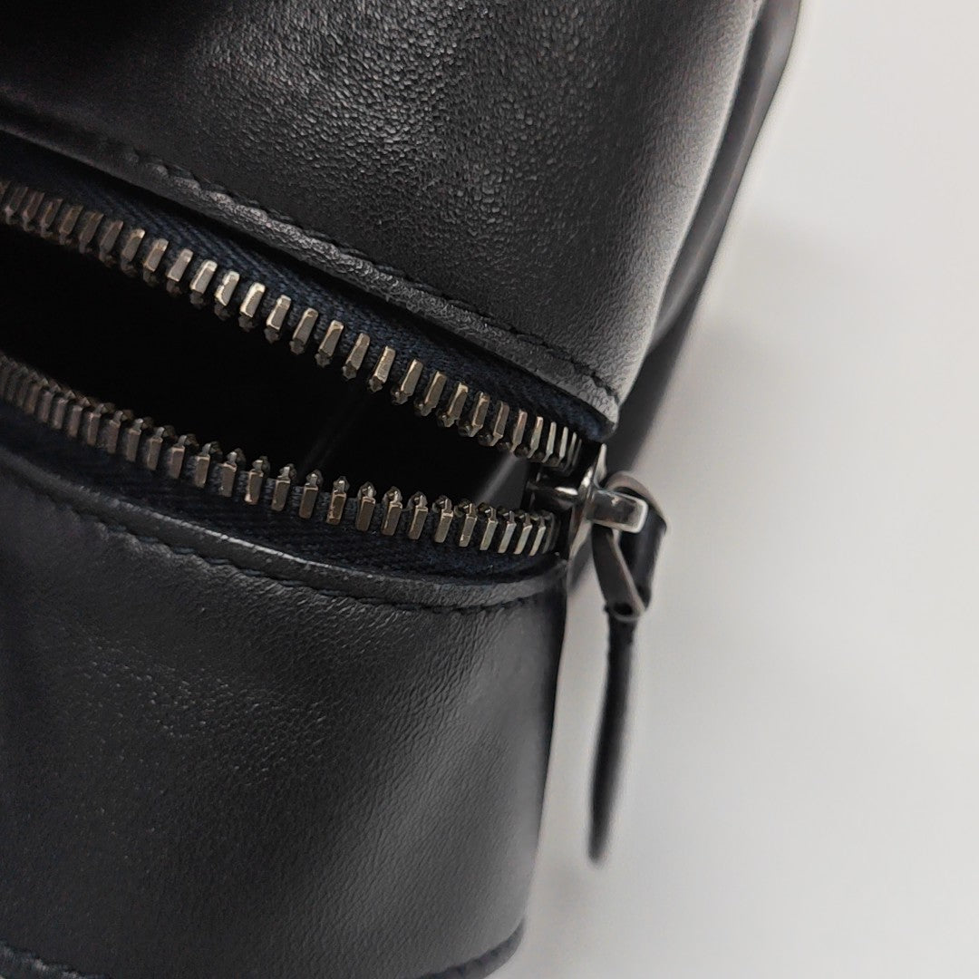 Calfskin Top Handle Bag Black