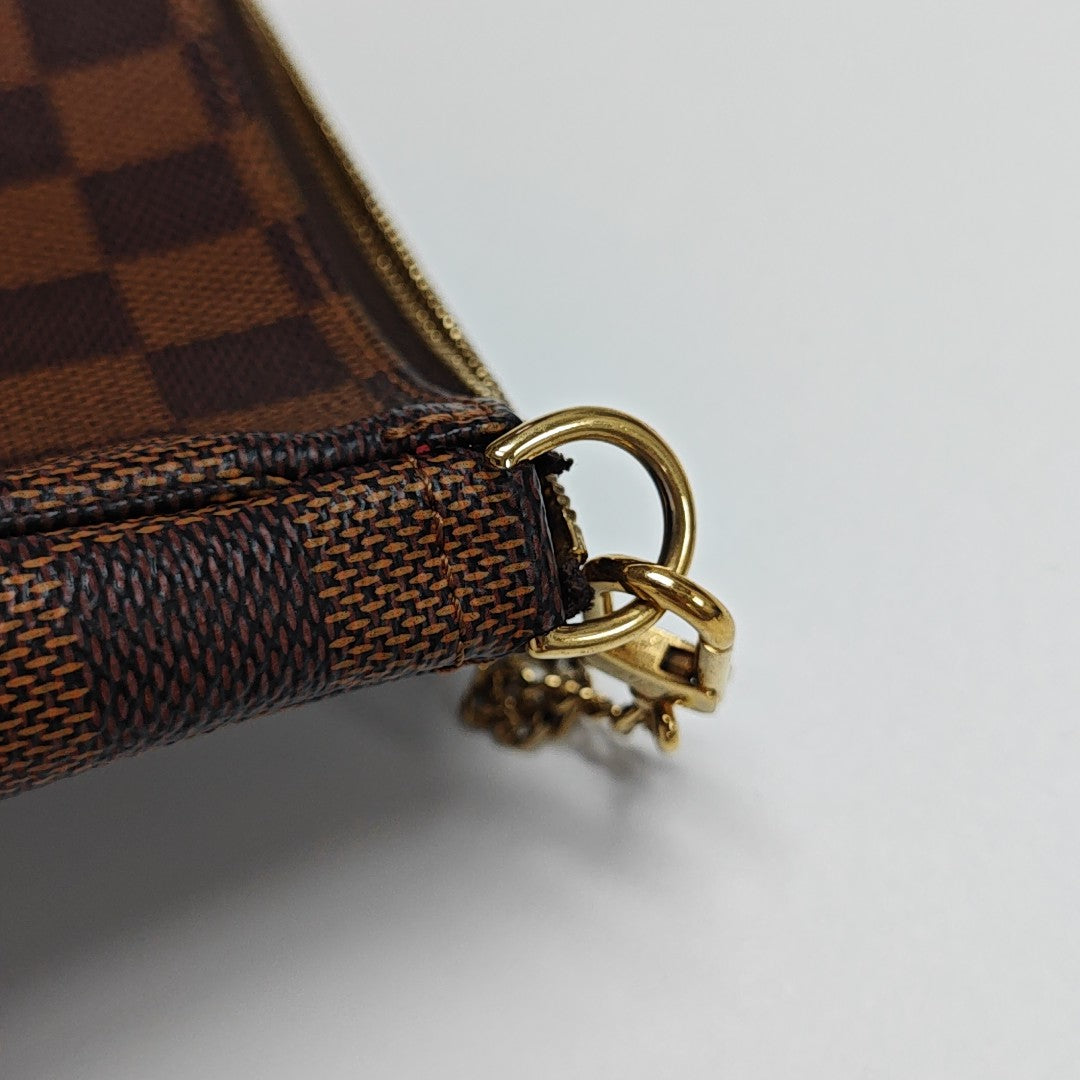 ACCESSOIRES Mini Damier Ebene Coated Canvas Brown