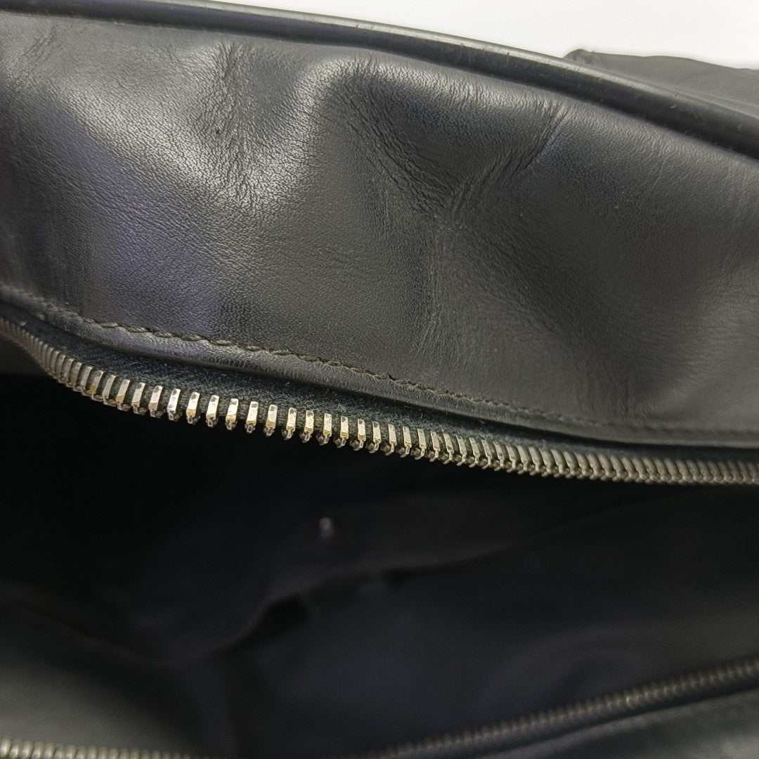 Calfskin Top Handle Bag Black