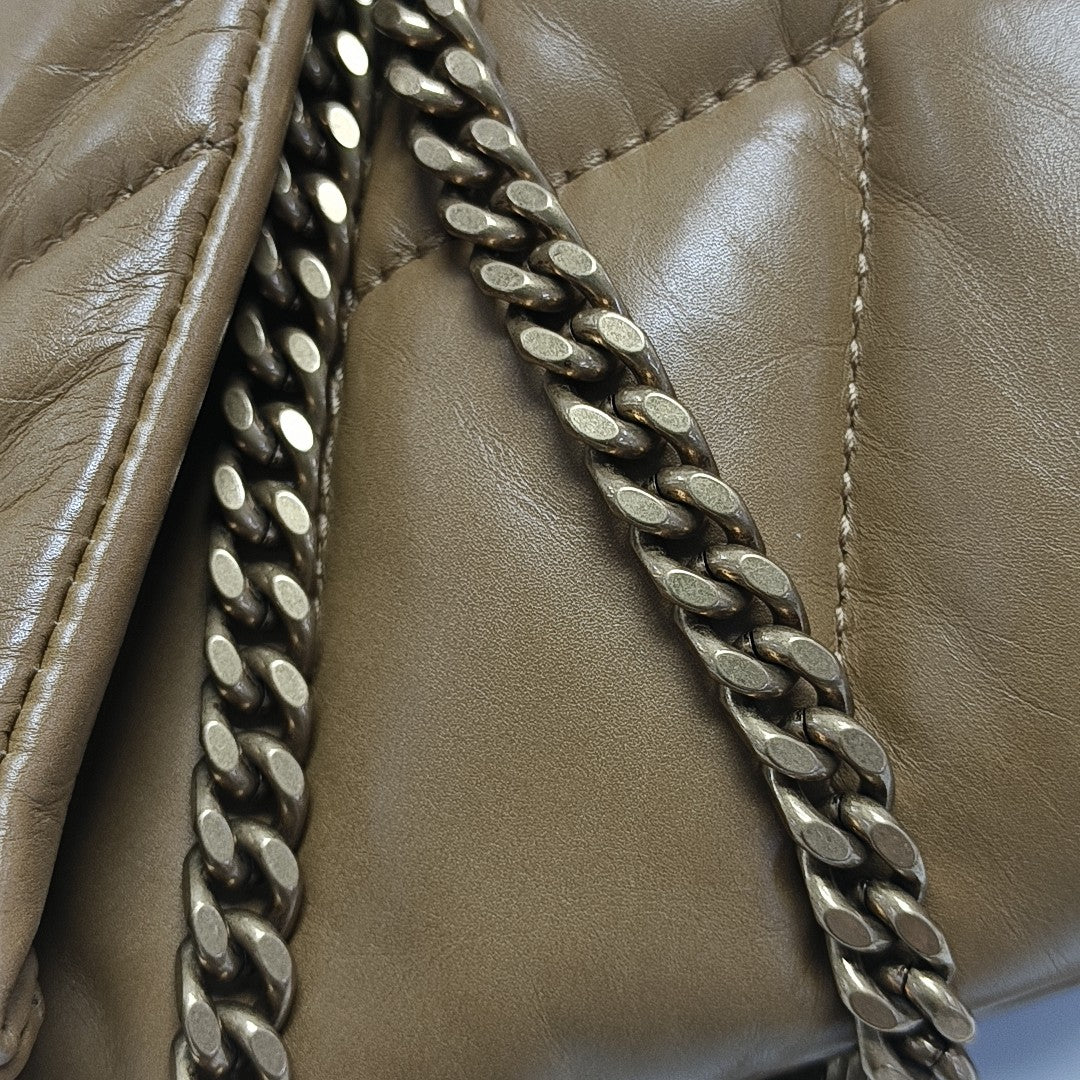 PUFFER TOY Mini Quilted Lambskin Brown