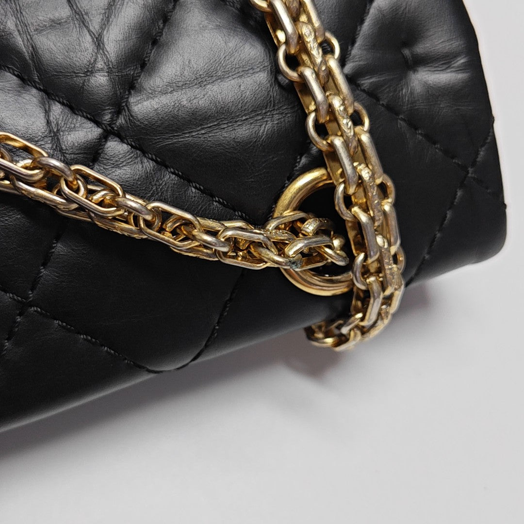 2.55 227 (jumbo) Quilted Calfskin Black