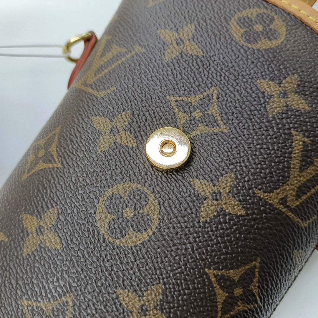 FOLD ME Monogram Coated Canvas Brown