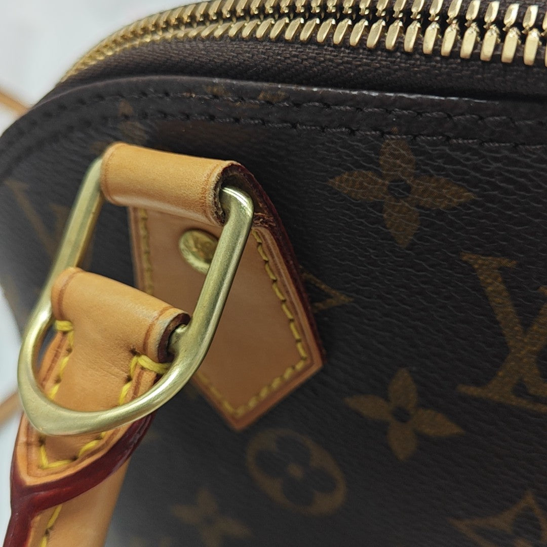 ALMA BB Monogram Coated Canvas Brown