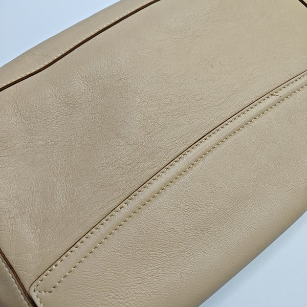 Calfskin Shoulder Bag Beige