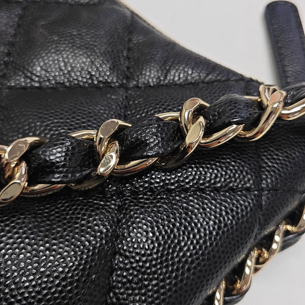 23K Quilted Calfskin Black