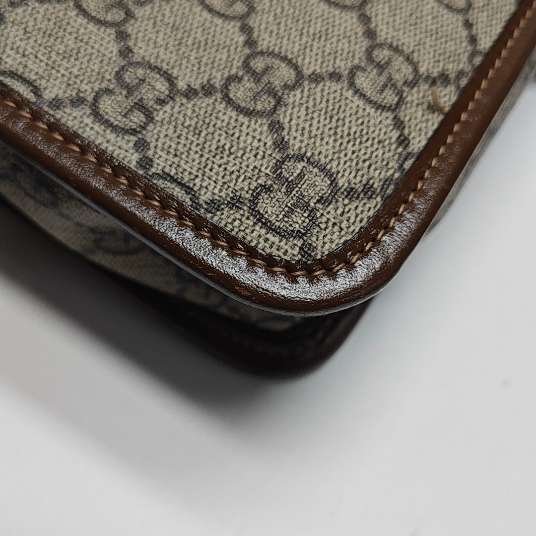 GG Supreme Mini Monogram Coated Canvas Beige