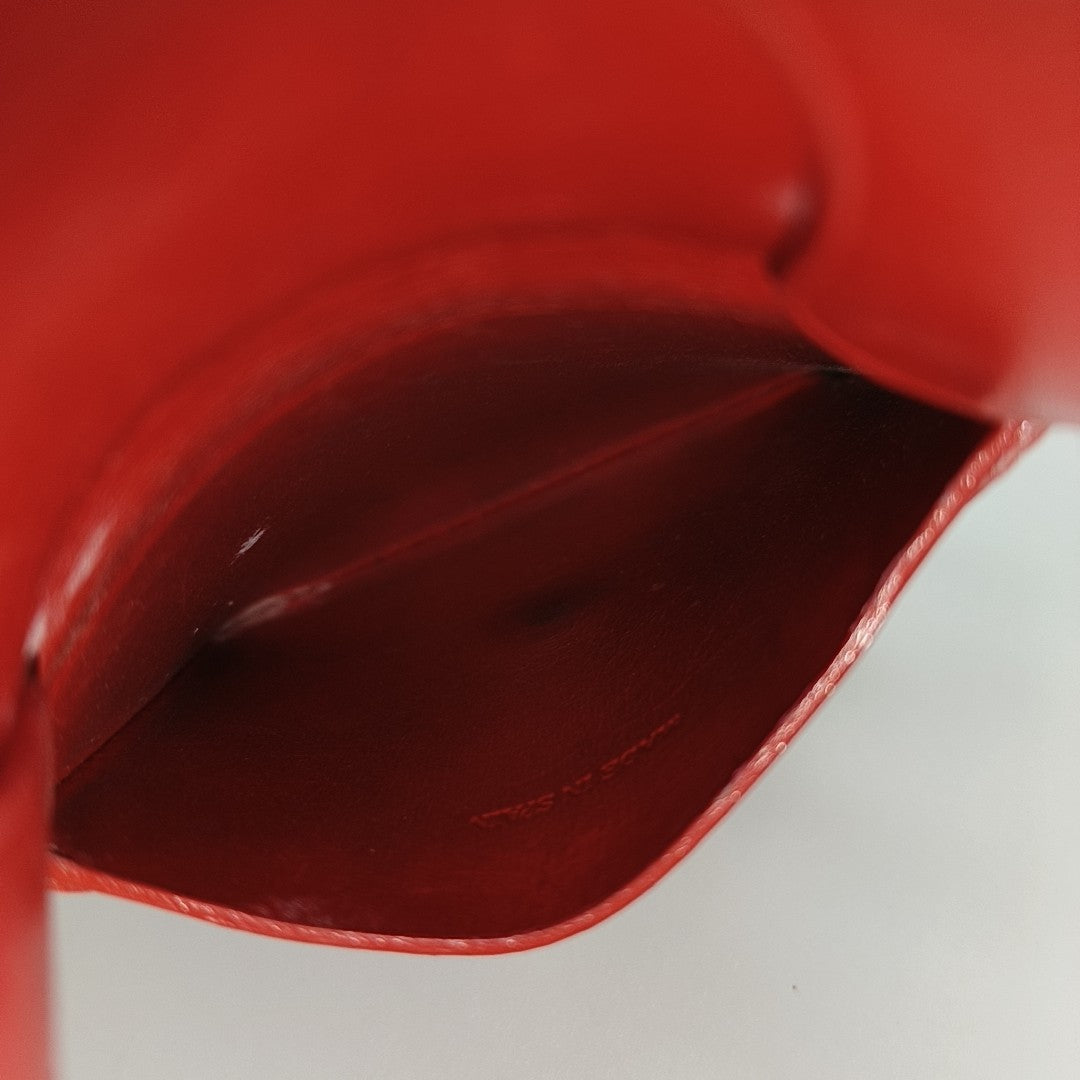 Calfskin Card Holder Red