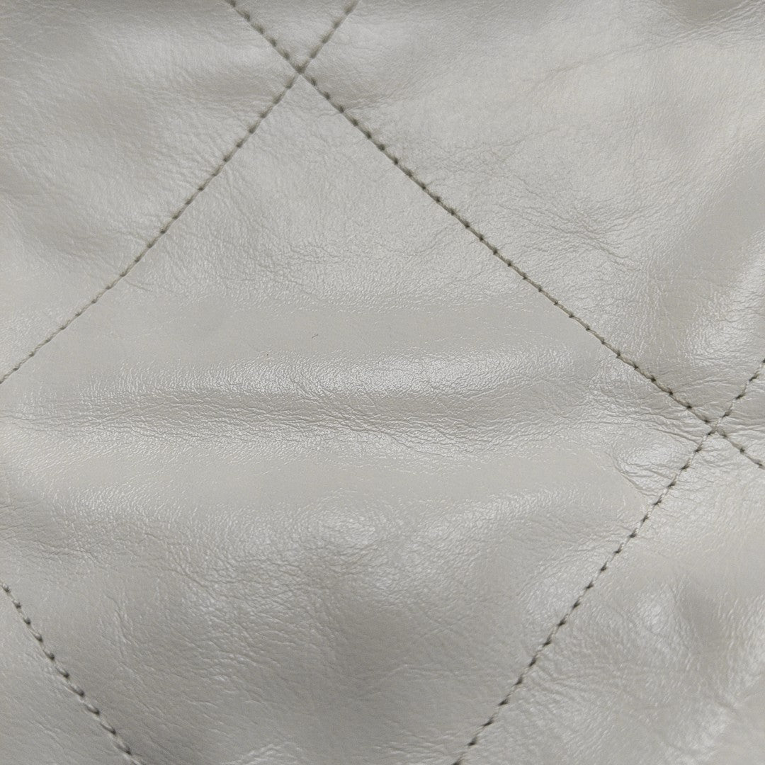 CHANEL 22 Mini Quilted Calfskin White