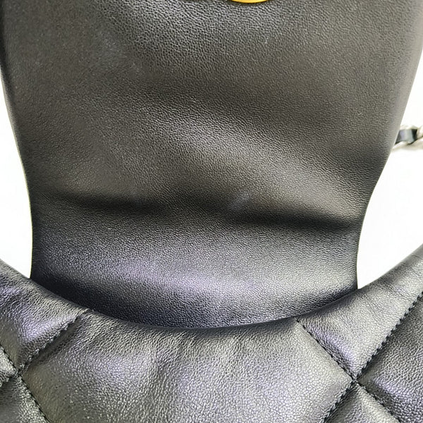Quilted Lambskin Shoulder Bag Black