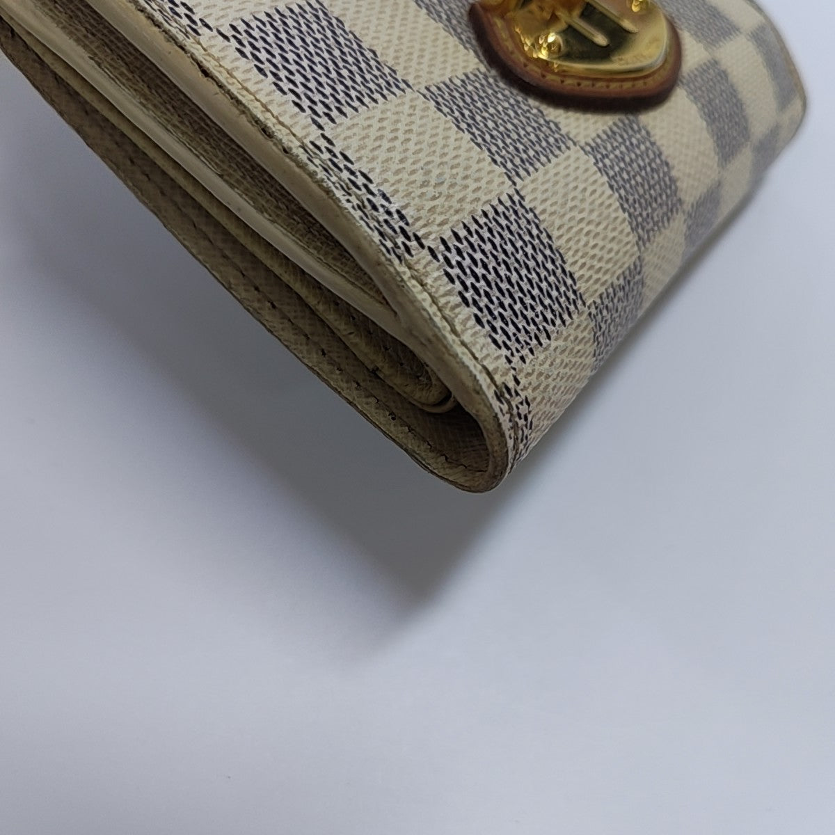 JOEY Damier Azur Coated Canvas White Wallet