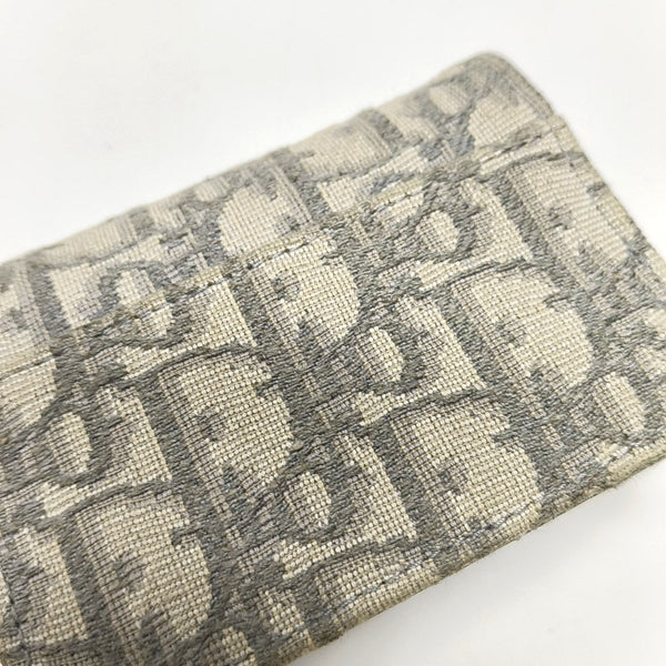 Authenticated pre-owned  Saddle Oblique Fabric Gray Card Holder - Card Holder at Looply