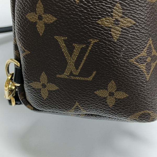 PALM SPRINGS Mini Monogram Coated Canvas Brown