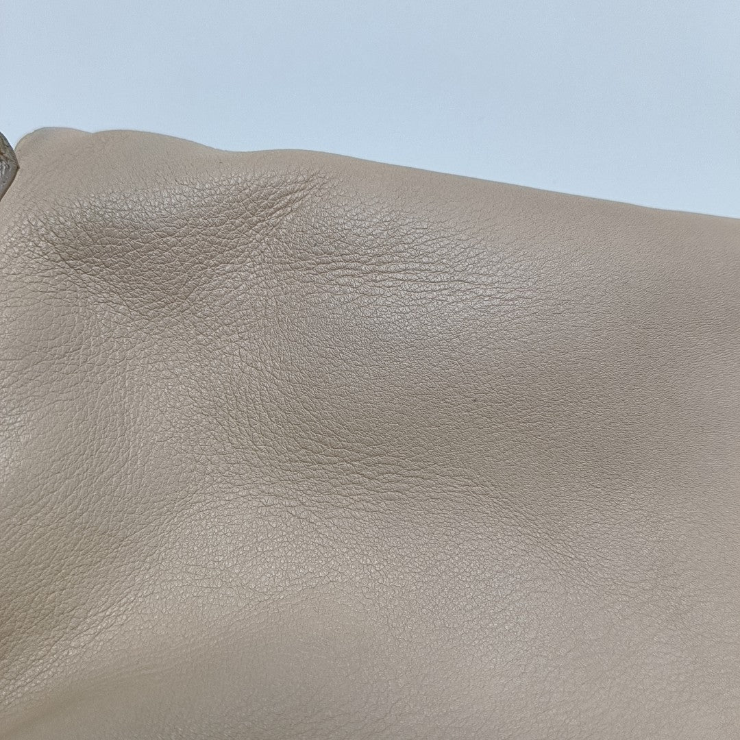 Calfskin Shoulder Bag Beige