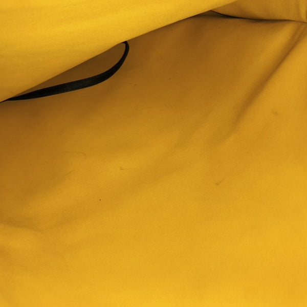 Calfskin Top Handle Bag Medium Yellow
