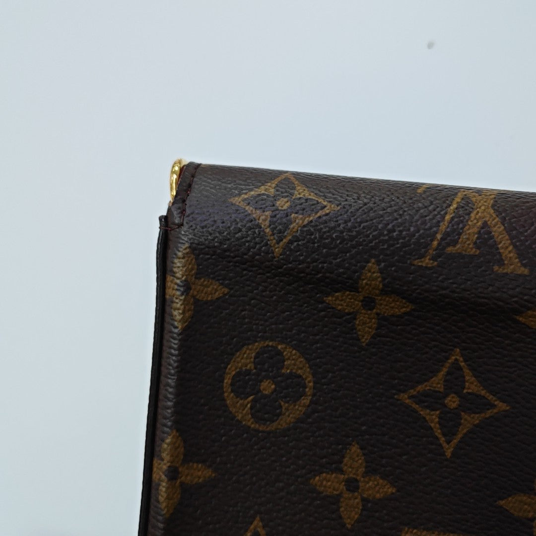 FÉLICIE Monogram Coated Canvas Brown
