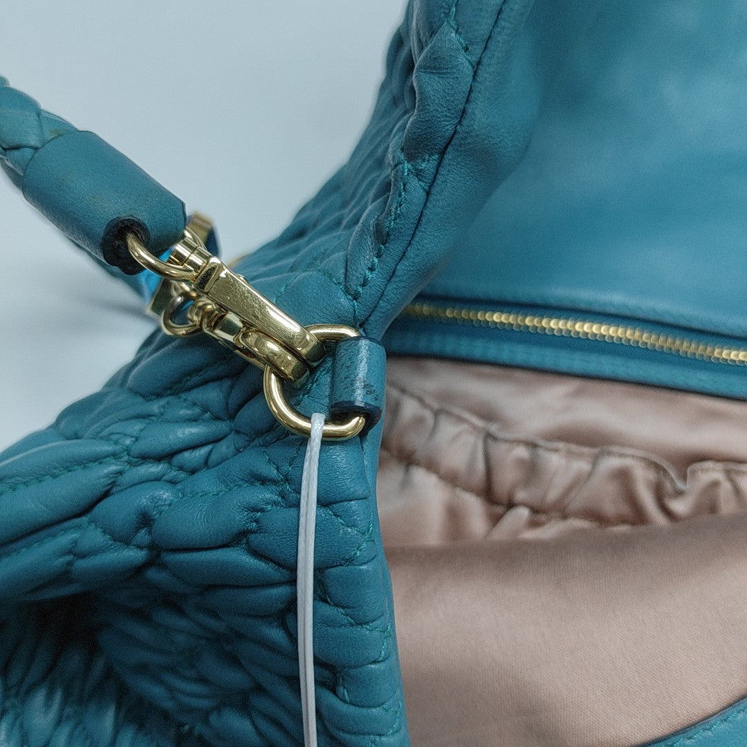 Crystal Quilted Lambskin Blue