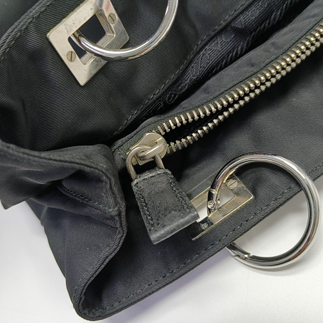 Nylon Shoulder Bag Black