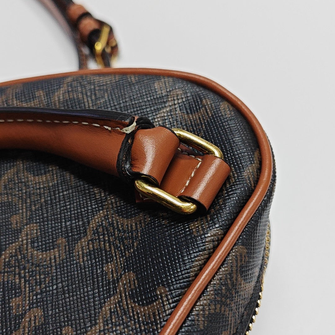 Coated Canvas Tote Bag Brown