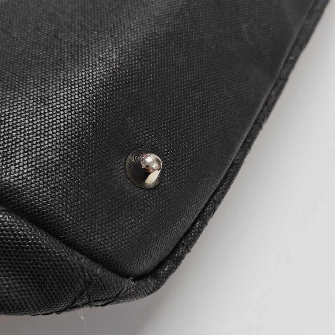 Panarea Cannage Coated Canvas Black