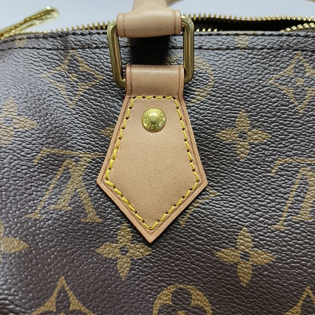 SPEEDY 25 Monogram Coated Canvas Brown