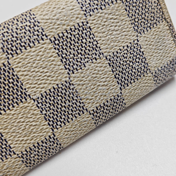 Damier Azur Coated Canvas Key Pouch White