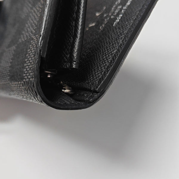 BRAZZA Damier Graphite Coated Canvas Black Wallet