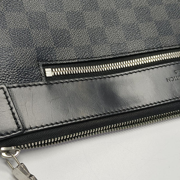 MICK Damier Graphite Coated Canvas Gray