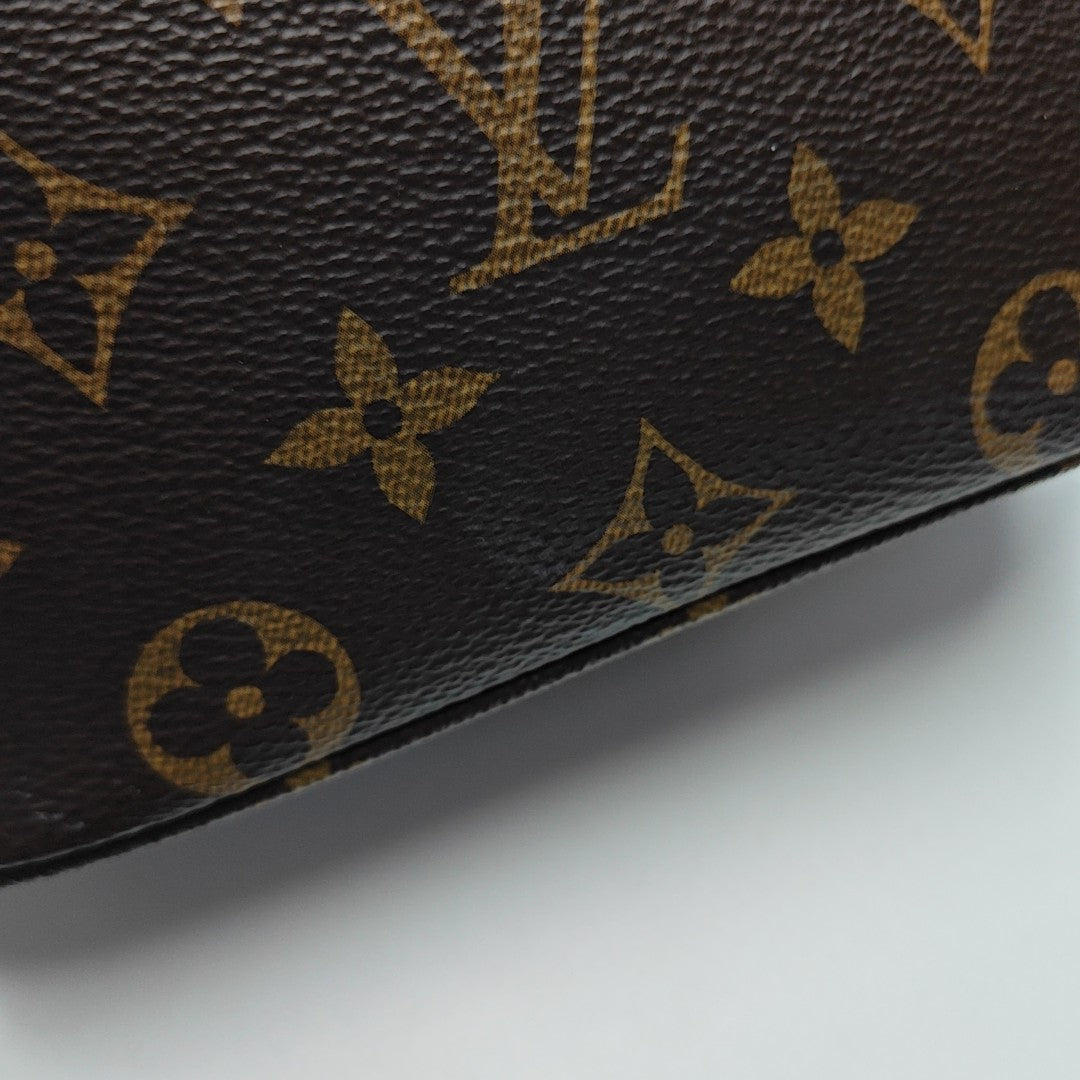 ALL IN BB Monogram Coated Canvas Brown
