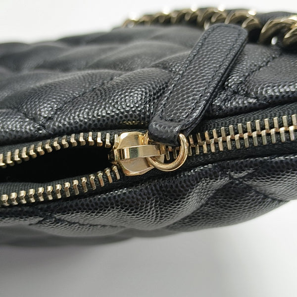 23K Quilted Calfskin Black