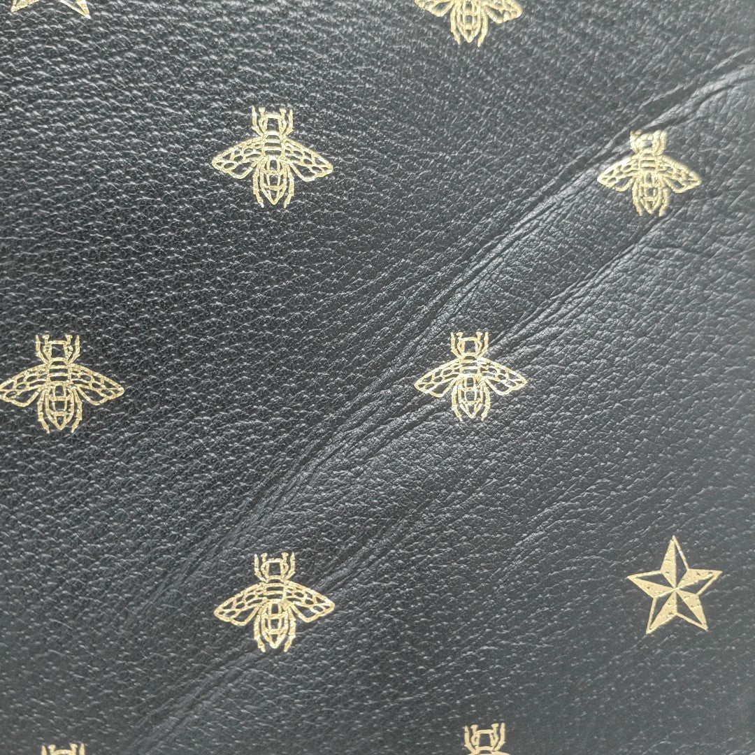Bee Web Calfskin Black