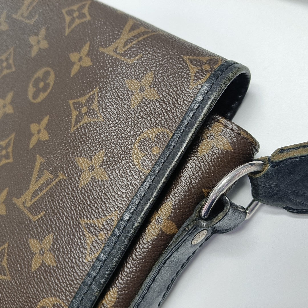 BASS Monogram Coated Canvas Brown