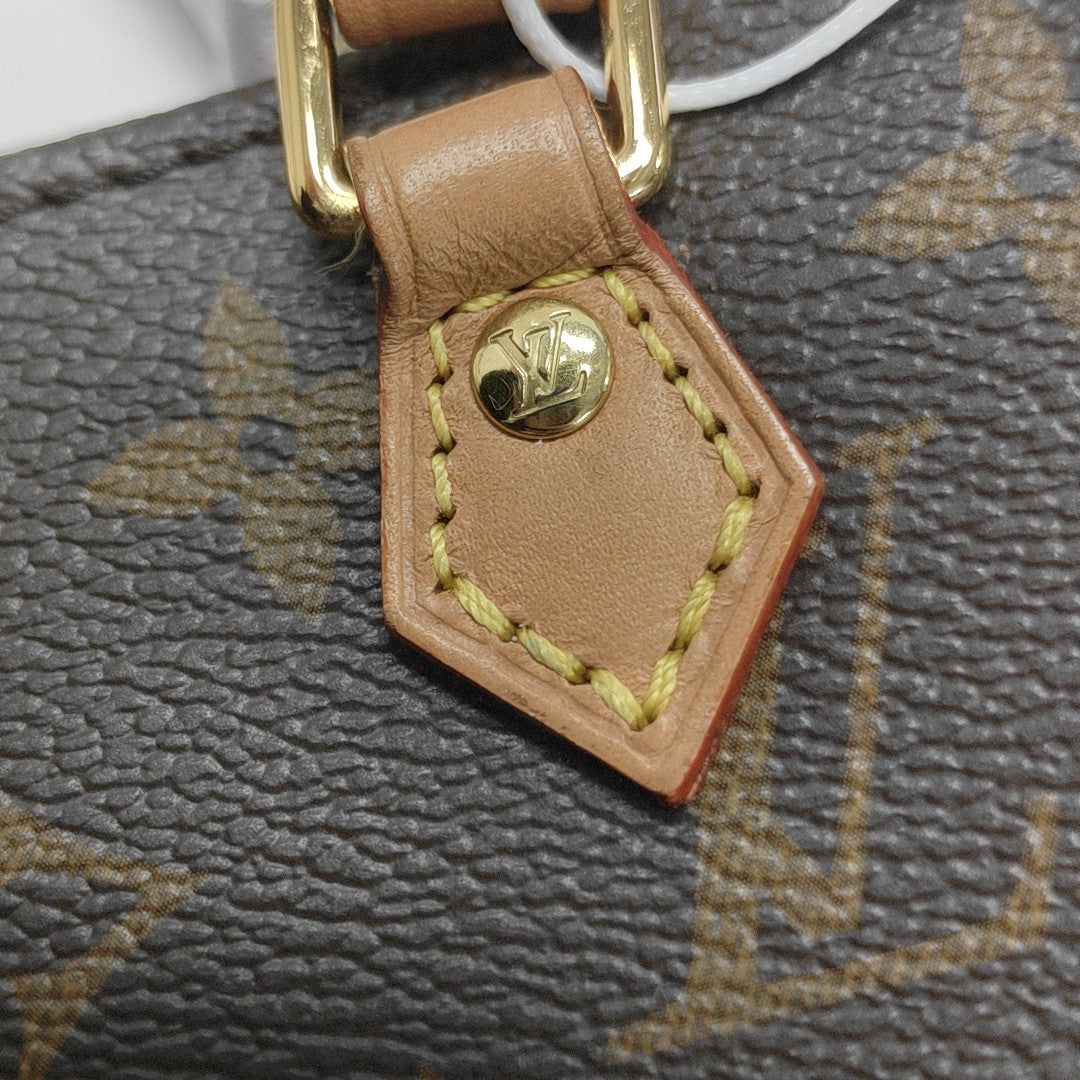 SAC PLAT Mini Monogram Coated Canvas Brown