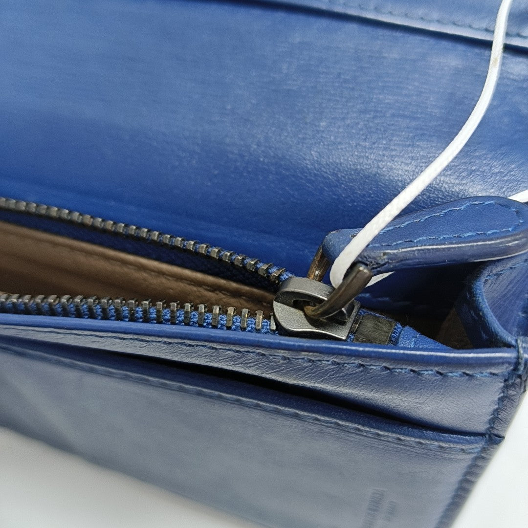 Calfskin Wallet Blue