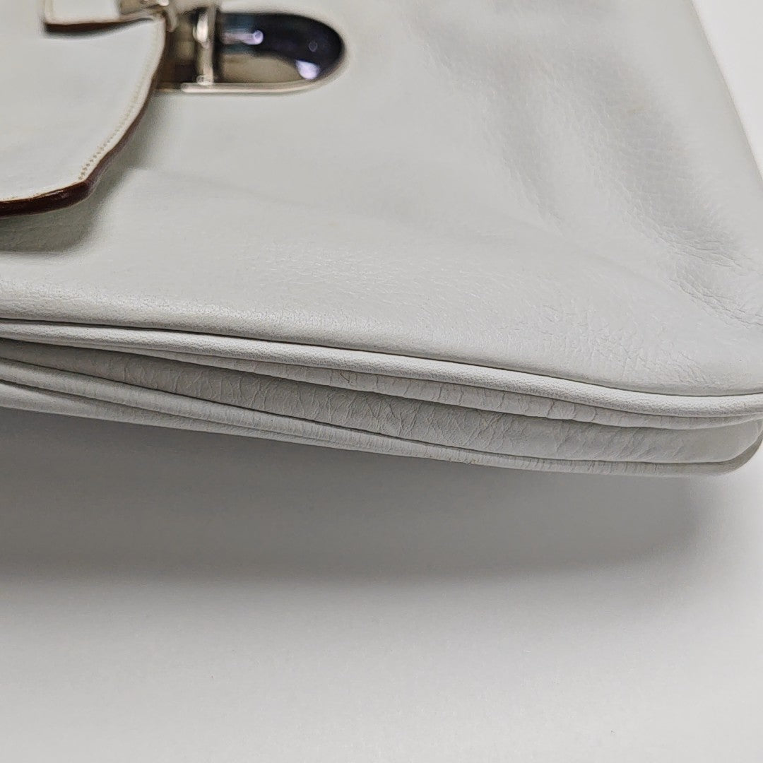 Calfskin Shoulder Bag White