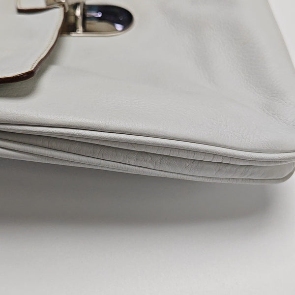 Calfskin Shoulder Bag White