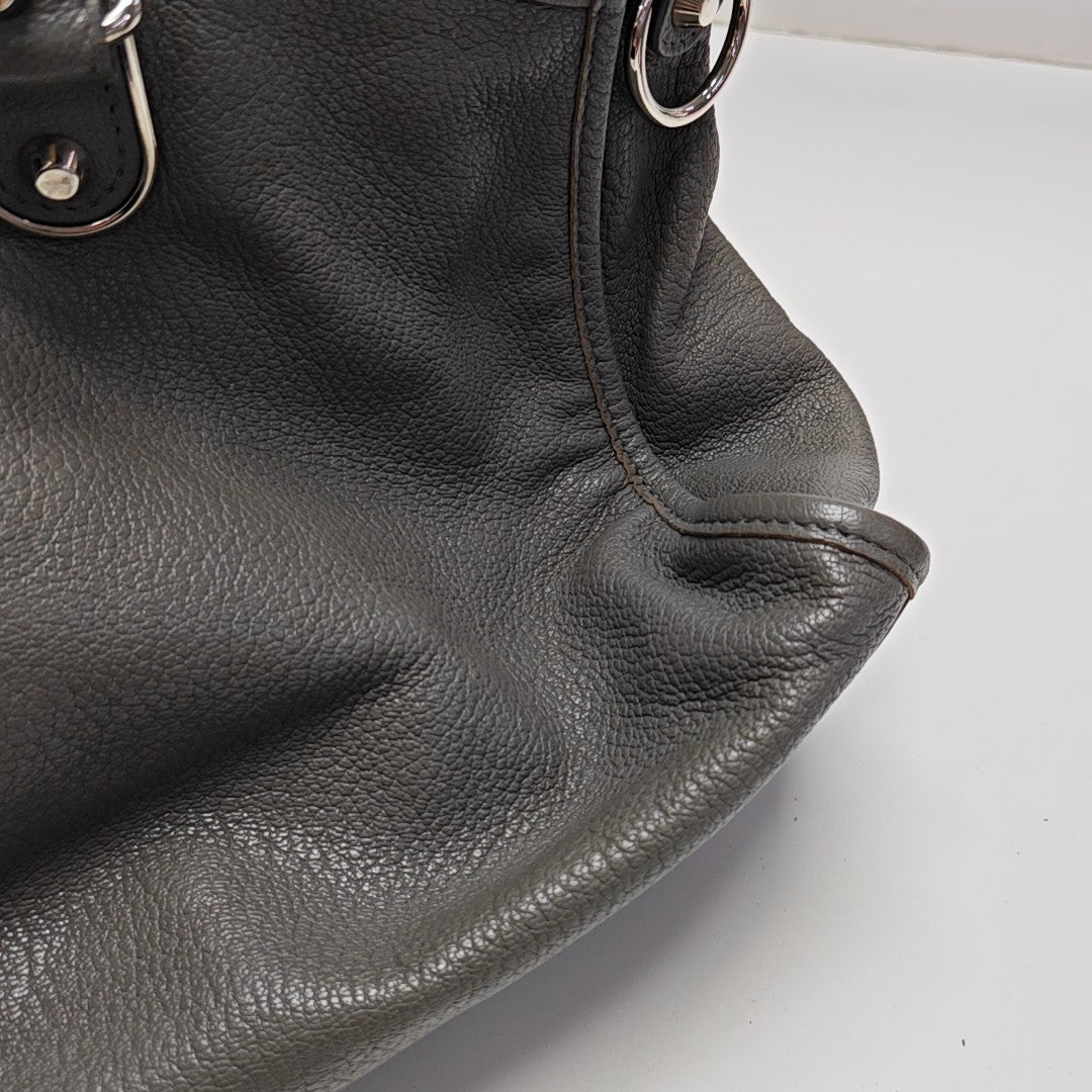 Classic Metallic Edge City Medium Lambskin Gray