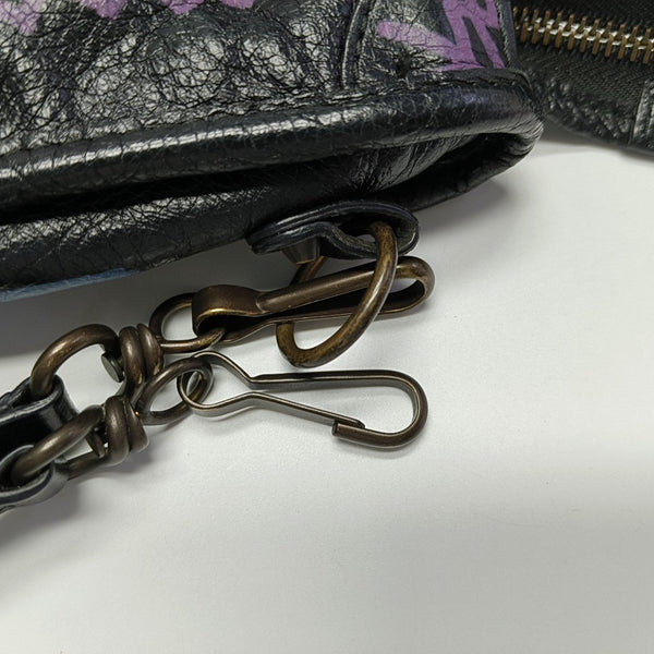 Classic Metallic Edge City Lambskin Black