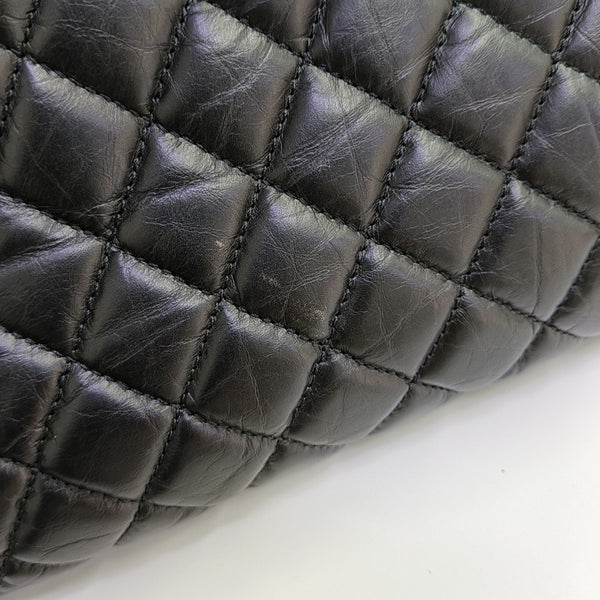 JUST MADEMOISELLE Medium Quilted Calfskin Black
