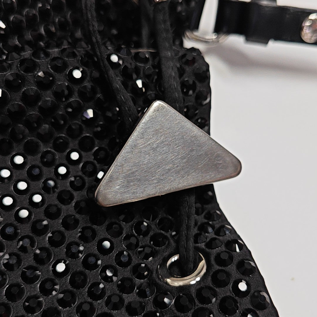 Lab-Grown Diamond Bucket Bag Black