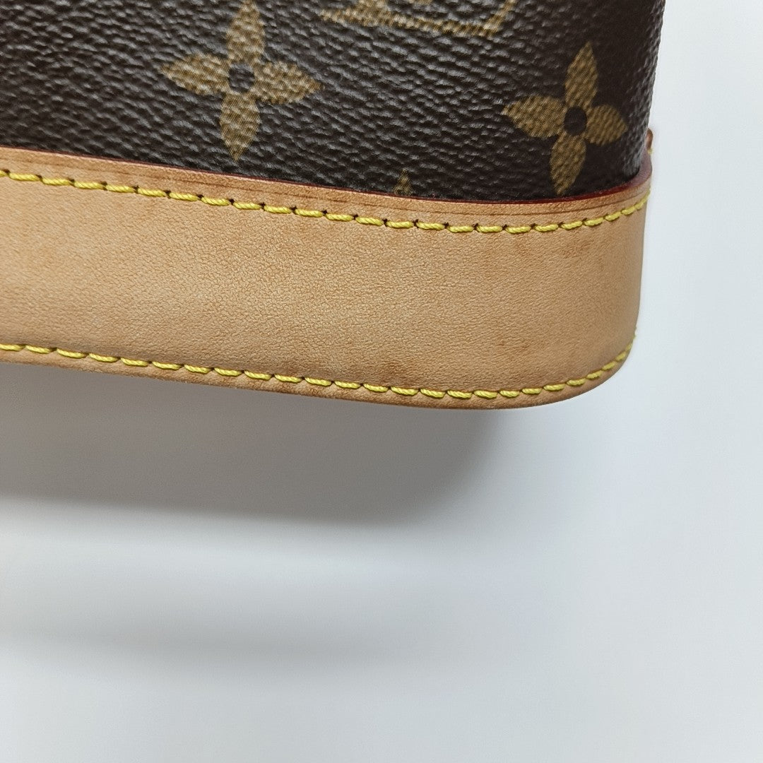 ALMA BB Monogram Coated Canvas Brown