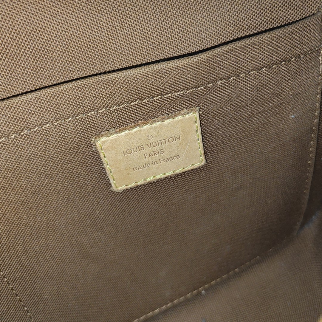 SOLOGNE PM Monogram Coated Canvas Brown